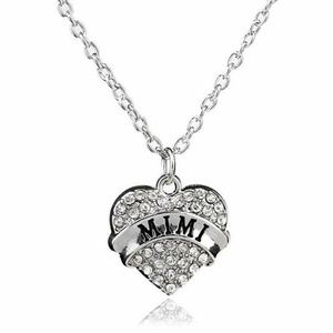 2/$10 Mimi Silver Crystal Accent Heart Necklace